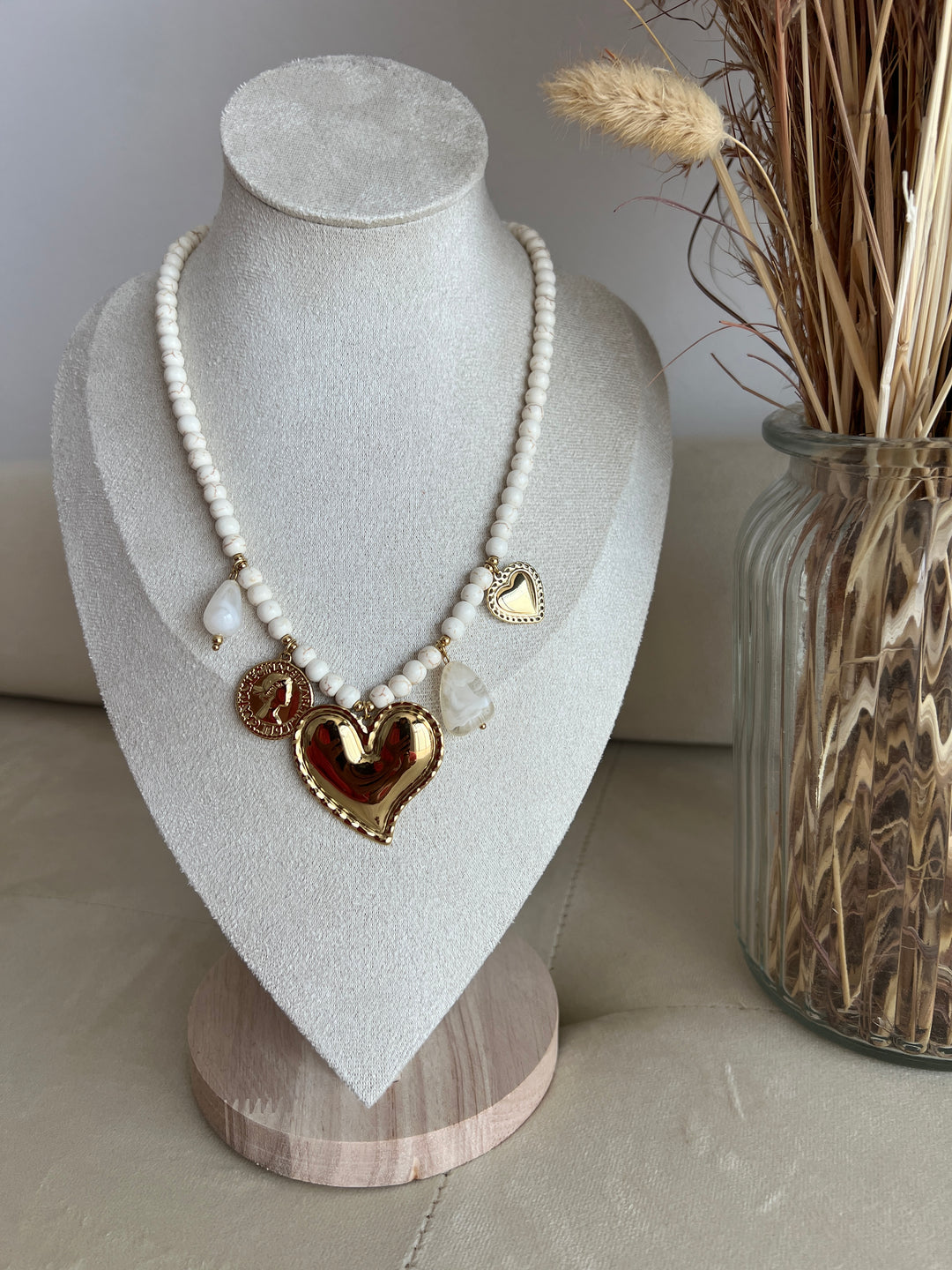 Collar Aurora blanco (acero)