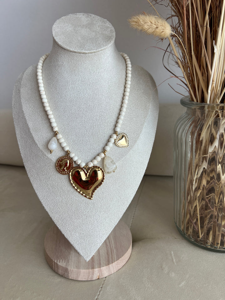 Collar Aurora blanco (acero)