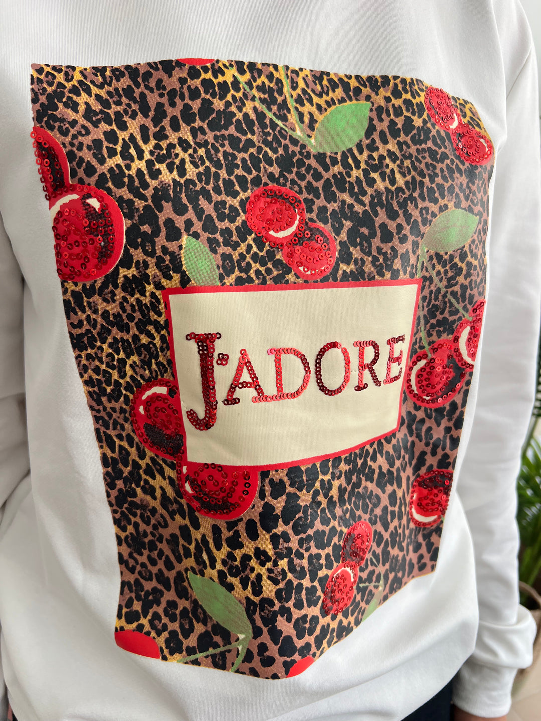 Sudadera J’adore blanco