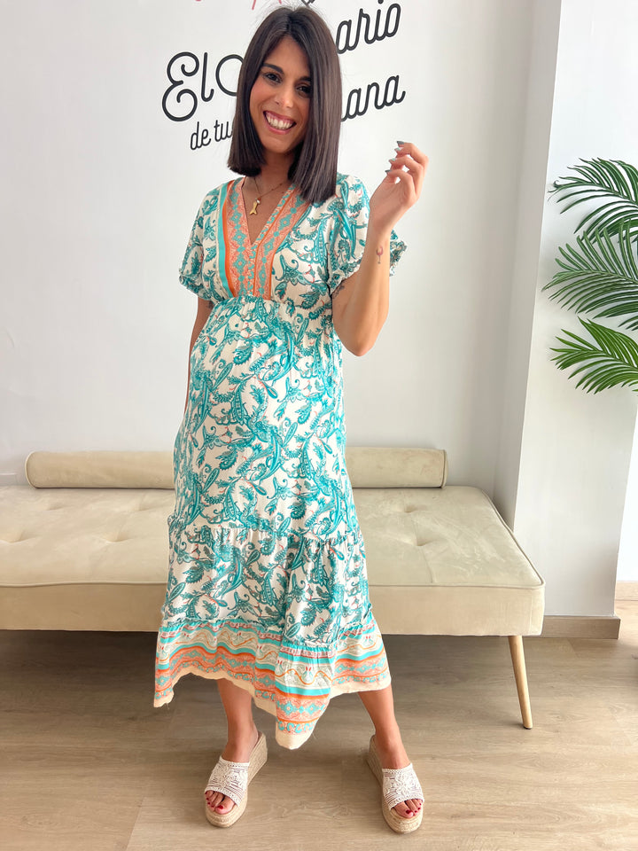 Vestido Marisa aguamarina