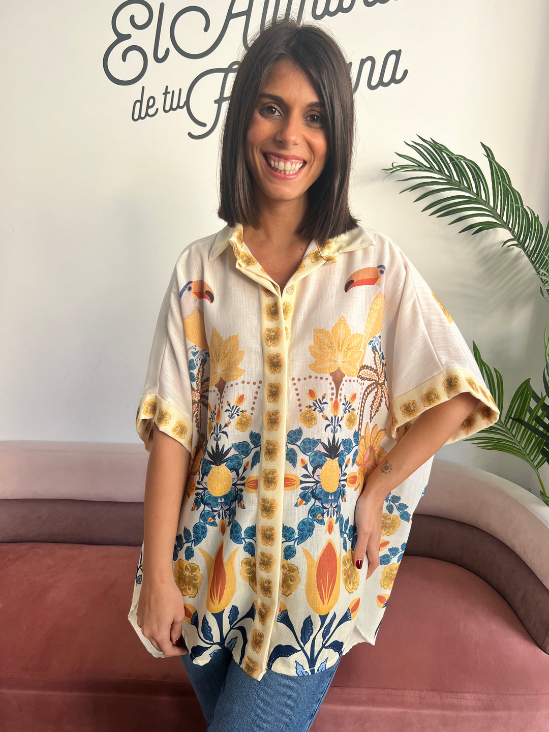 Camisa Tropical amarillo