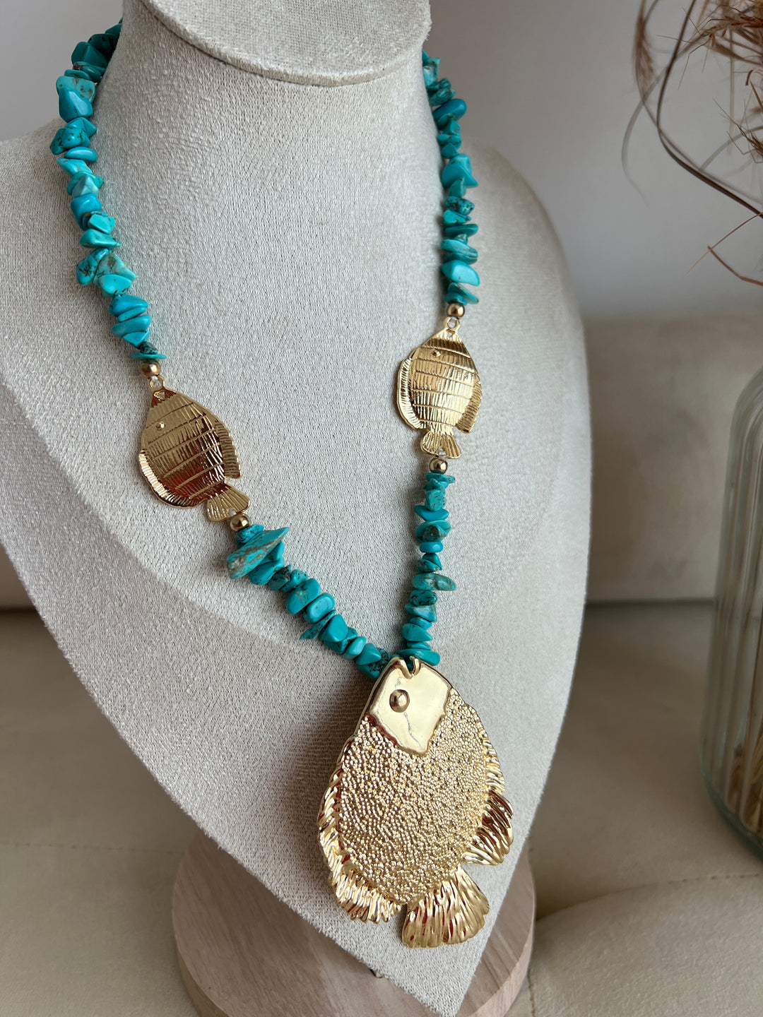 Collar Tumbao turquesa
