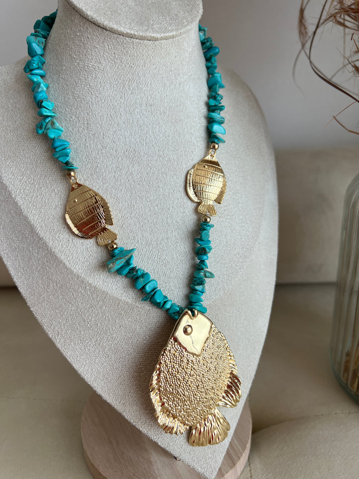 Collar Tumbao turquesa