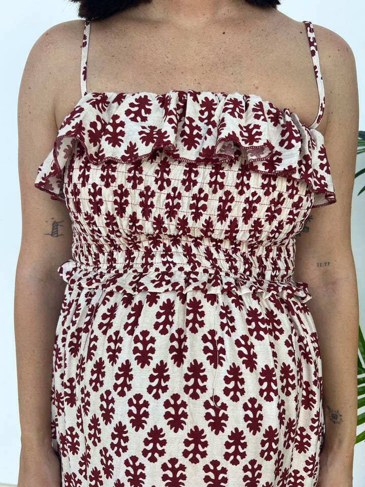 Vestido Sienna burdeos