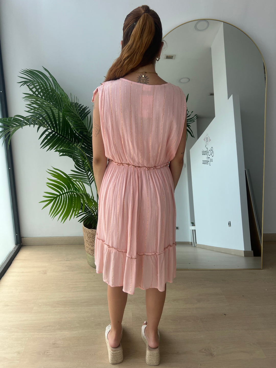 Vestido Saona rosa
