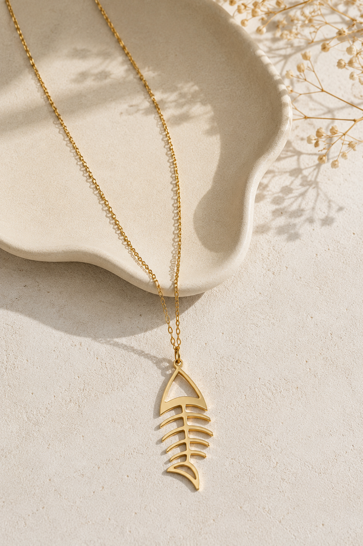 Collar Raspa dorado (acero)