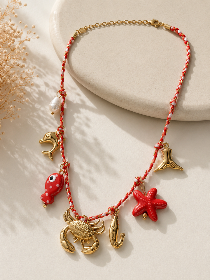 Collar cangrejo rojo (acero)