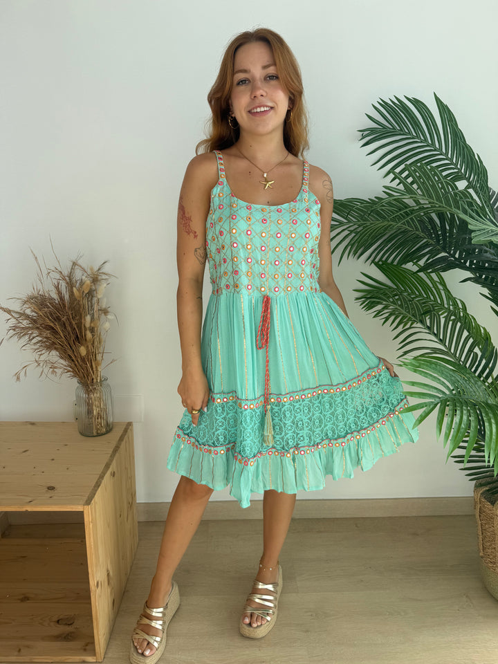 Vestido Chiara turquesa