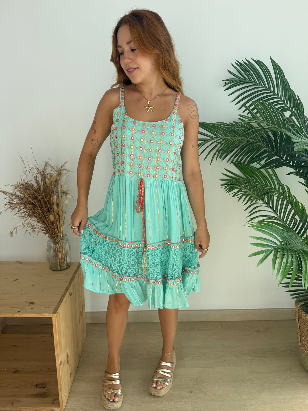 Vestido Chiara turquesa