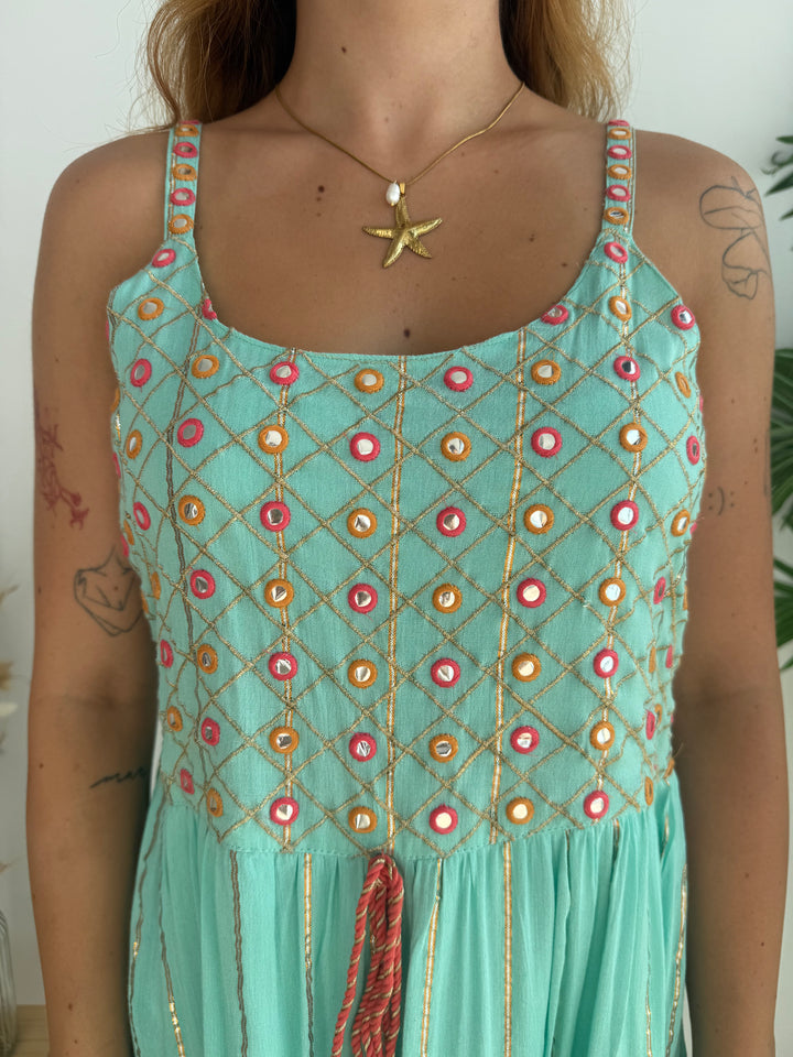 Vestido Chiara turquesa