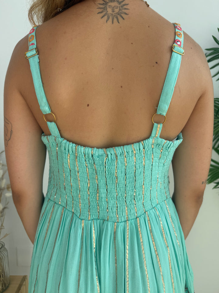 Vestido Chiara turquesa