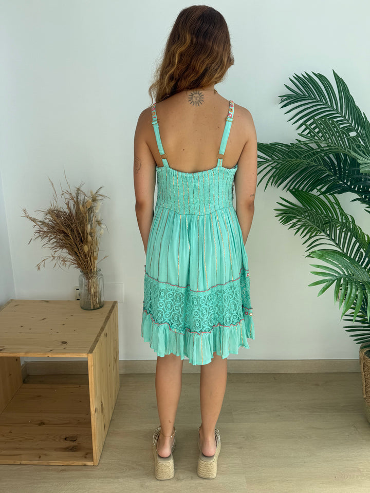 Vestido Chiara turquesa