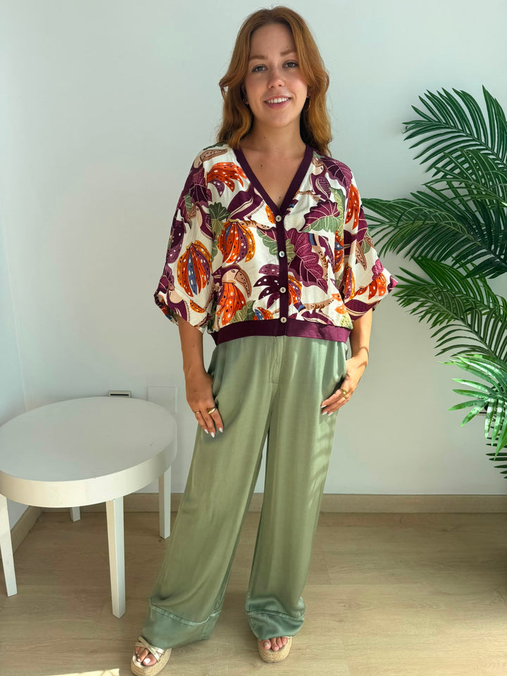 Pantalón Carmina verde militar