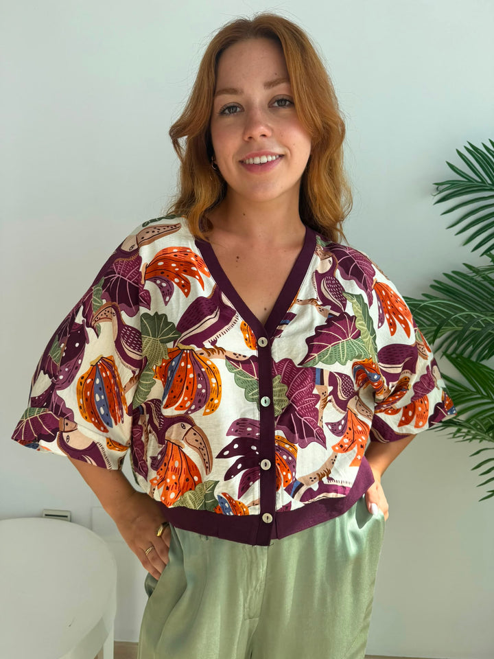Chaqueta Tati berenjena