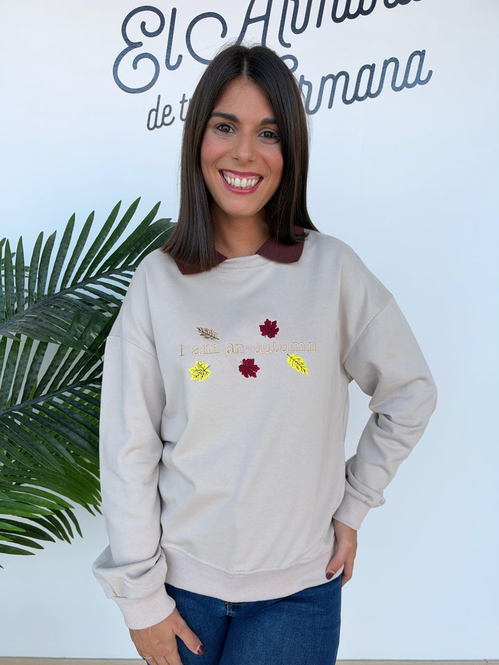 Sudadera Otoño beige