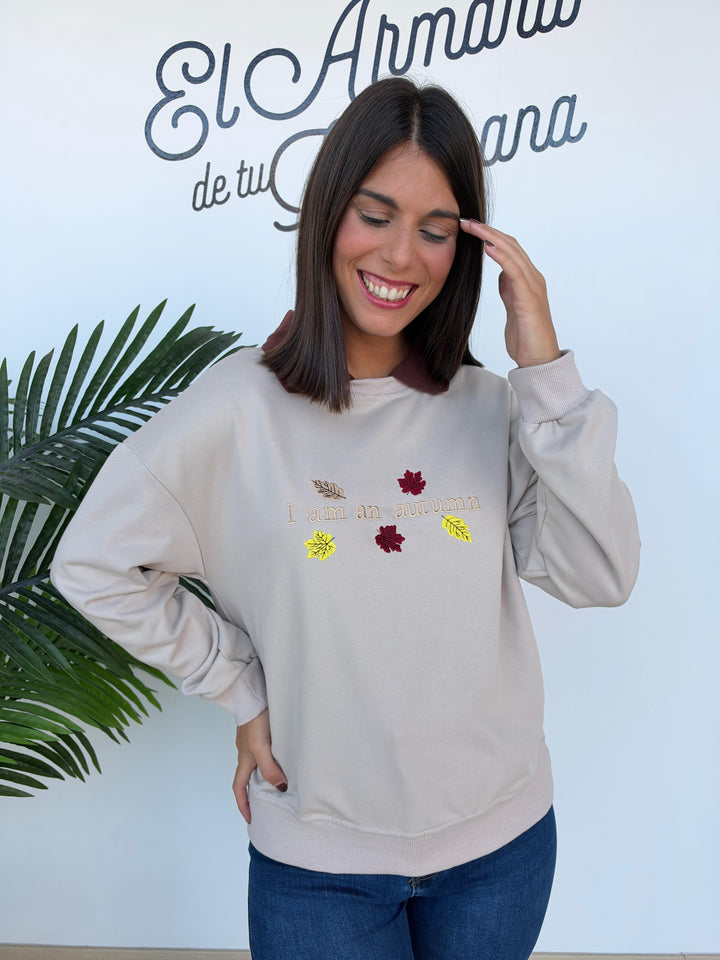 Sudadera Otoño beige