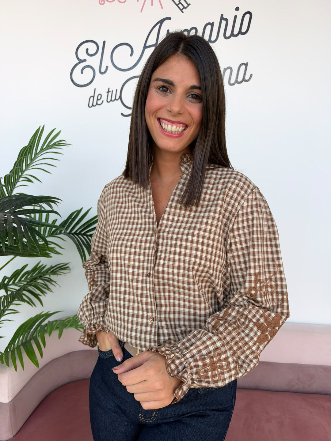 Camisa Melina caqui