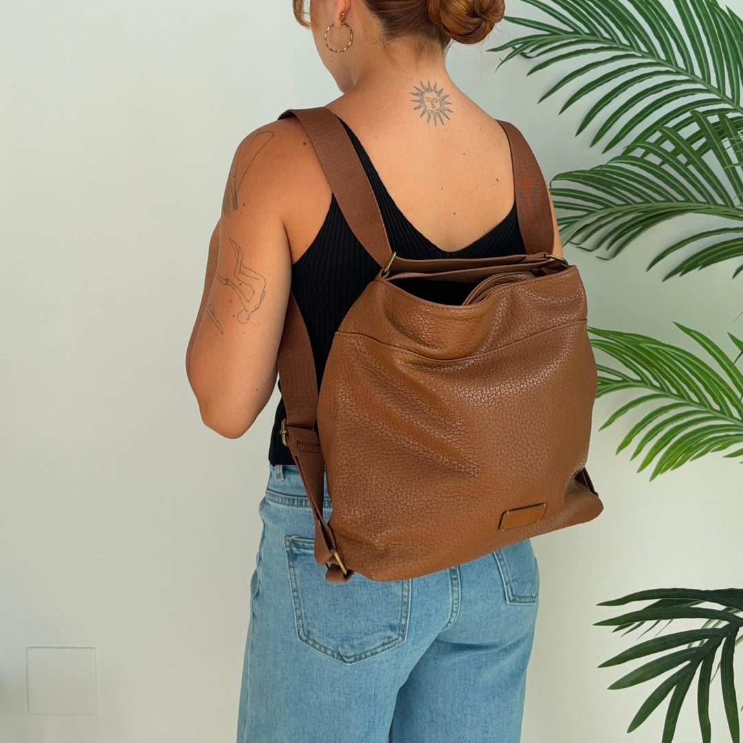 Bolso-mochila Bea marrón
