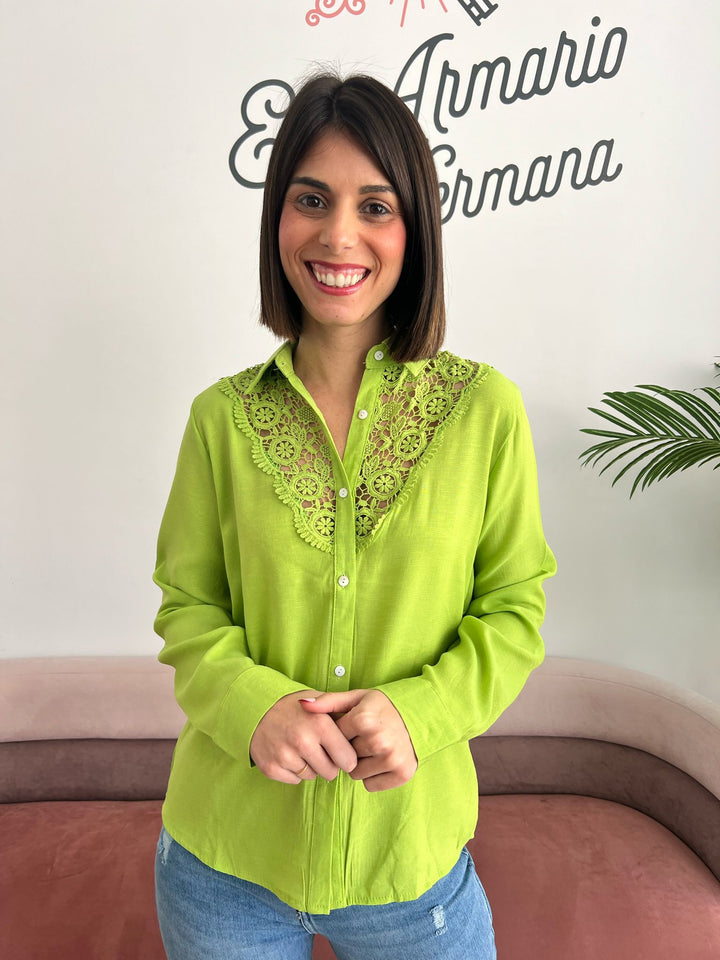 Camisa Laura verde lima