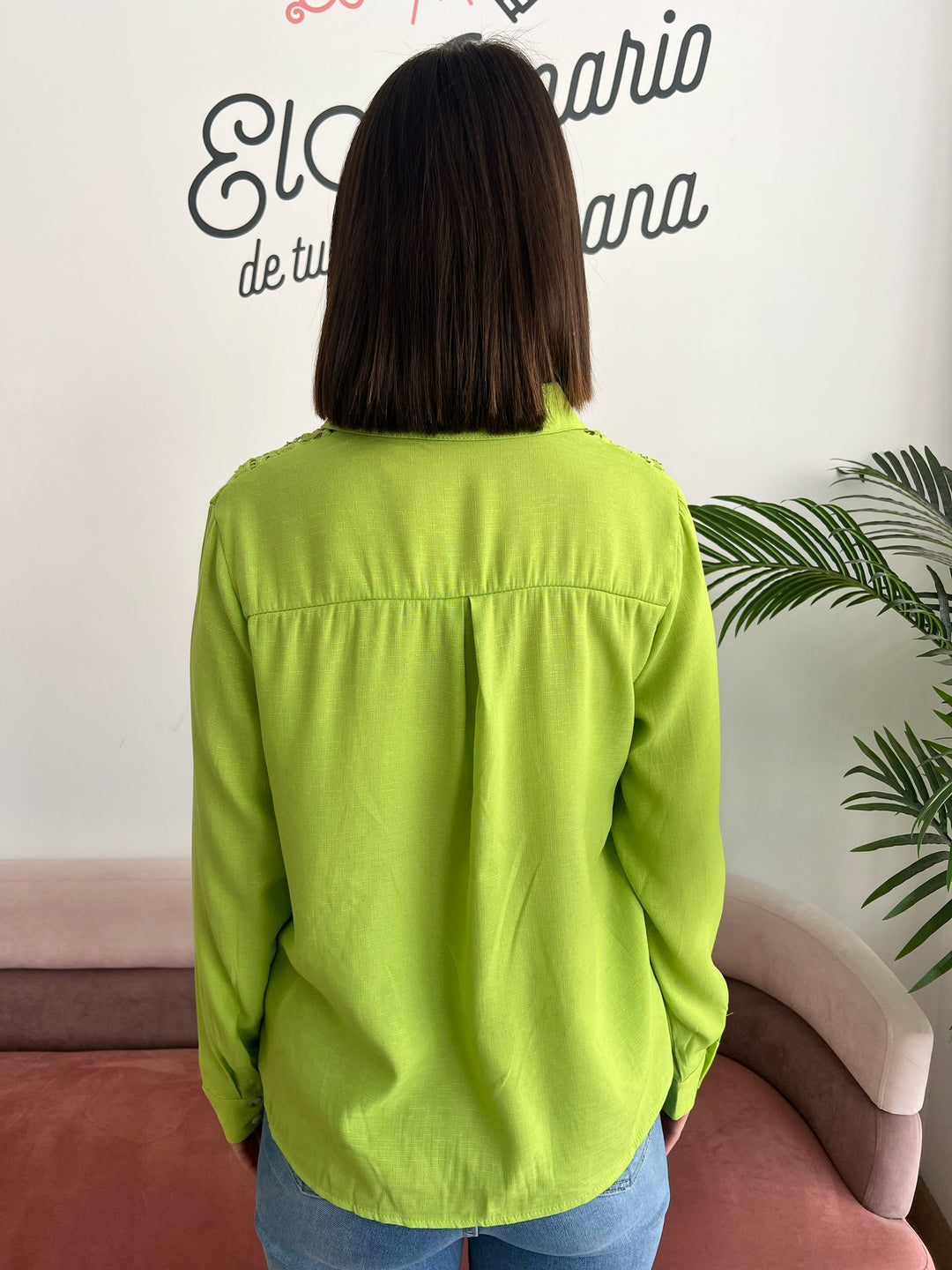 Camisa Laura verde lima