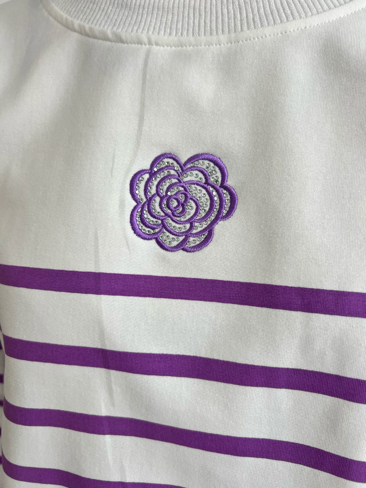 Sudadera Flor malva