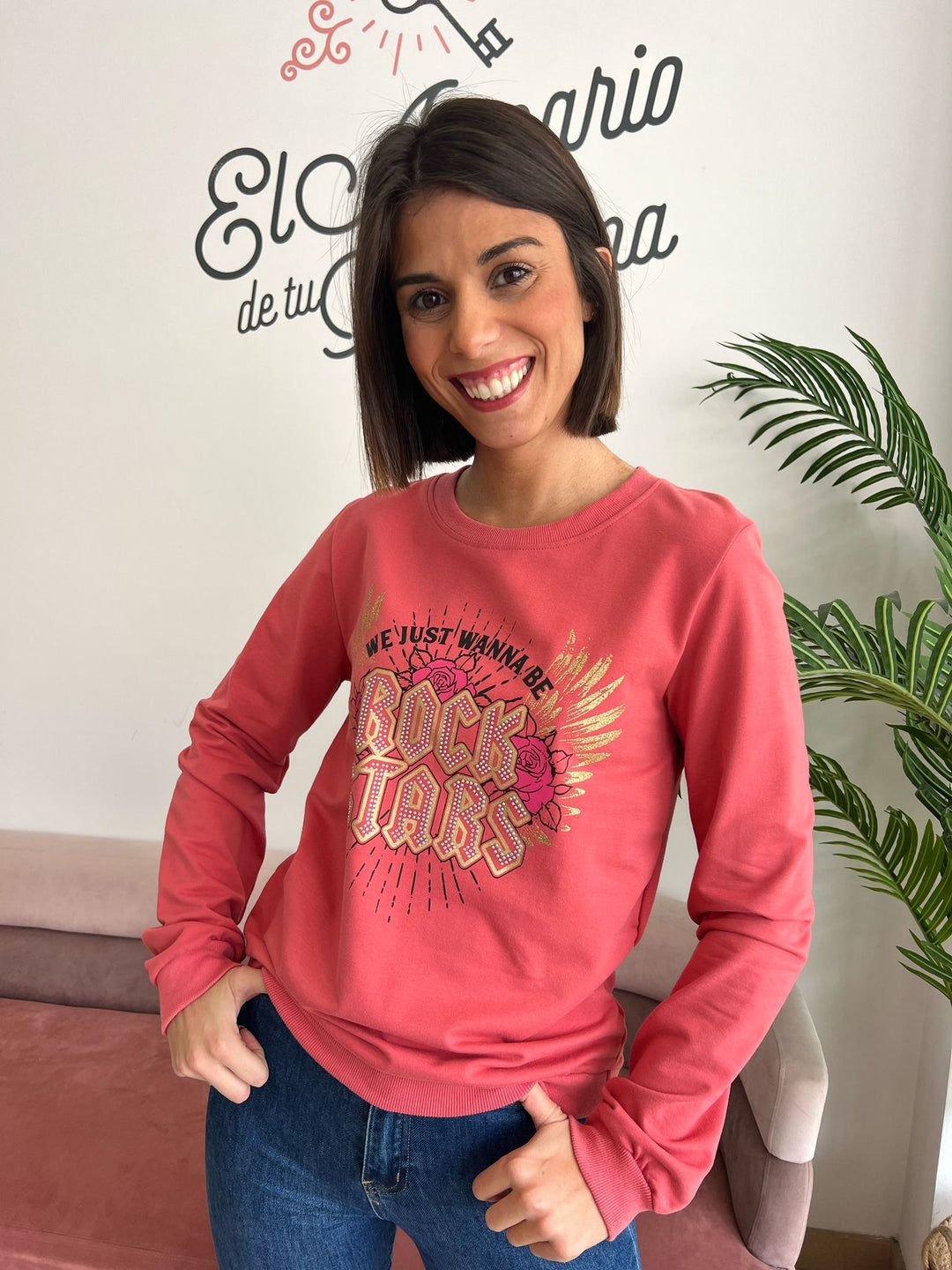 Sudadera Rock coral