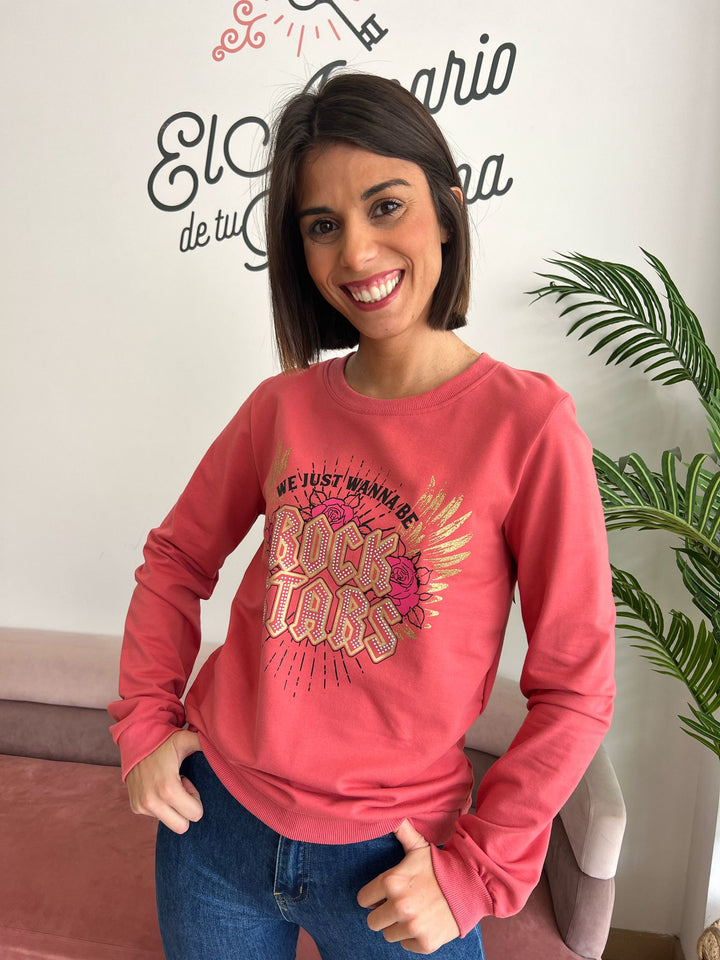 Sudadera Rock coral