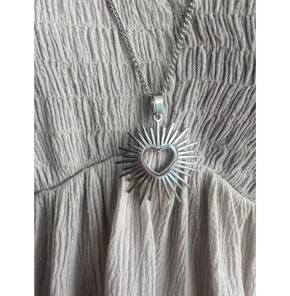 Collar Gina (acero plateado)
