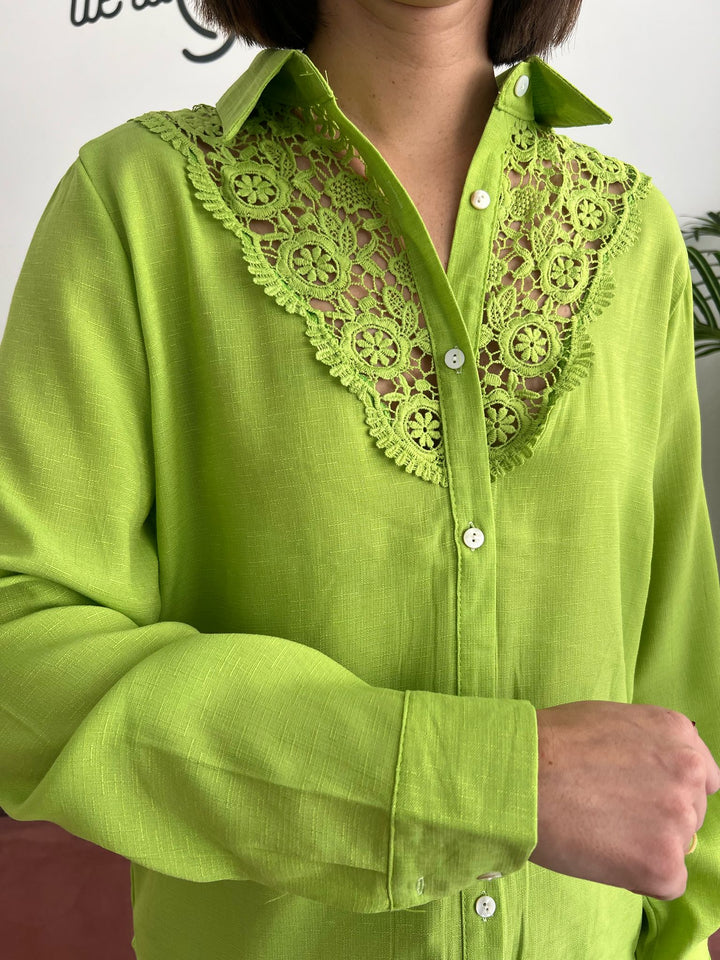 Camisa Laura verde lima