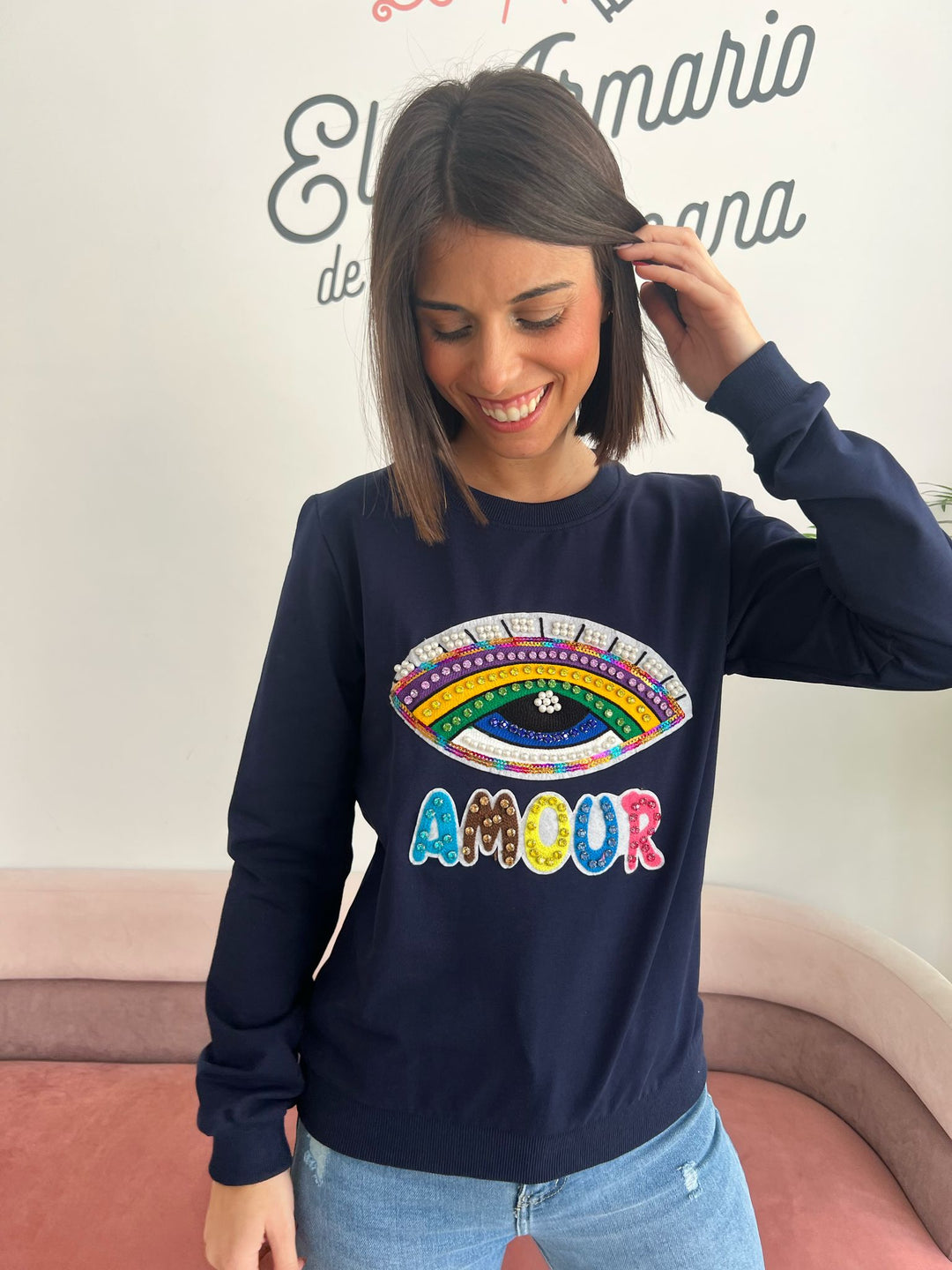 Sudadera Ojo azul marino