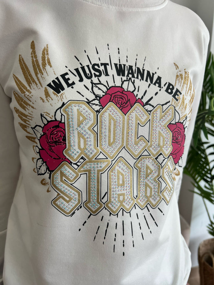 Sudadera Rock blanco