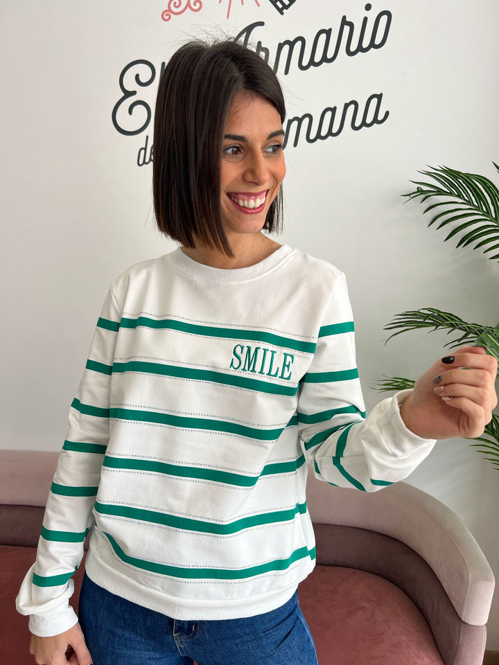 Sudadera Smile verde