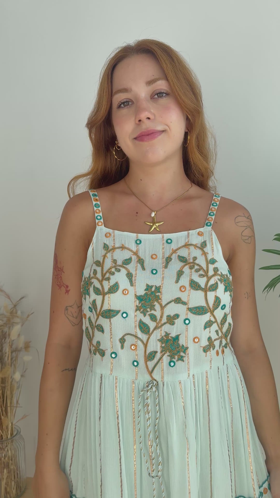 Vestido Holbox Corto Celeste