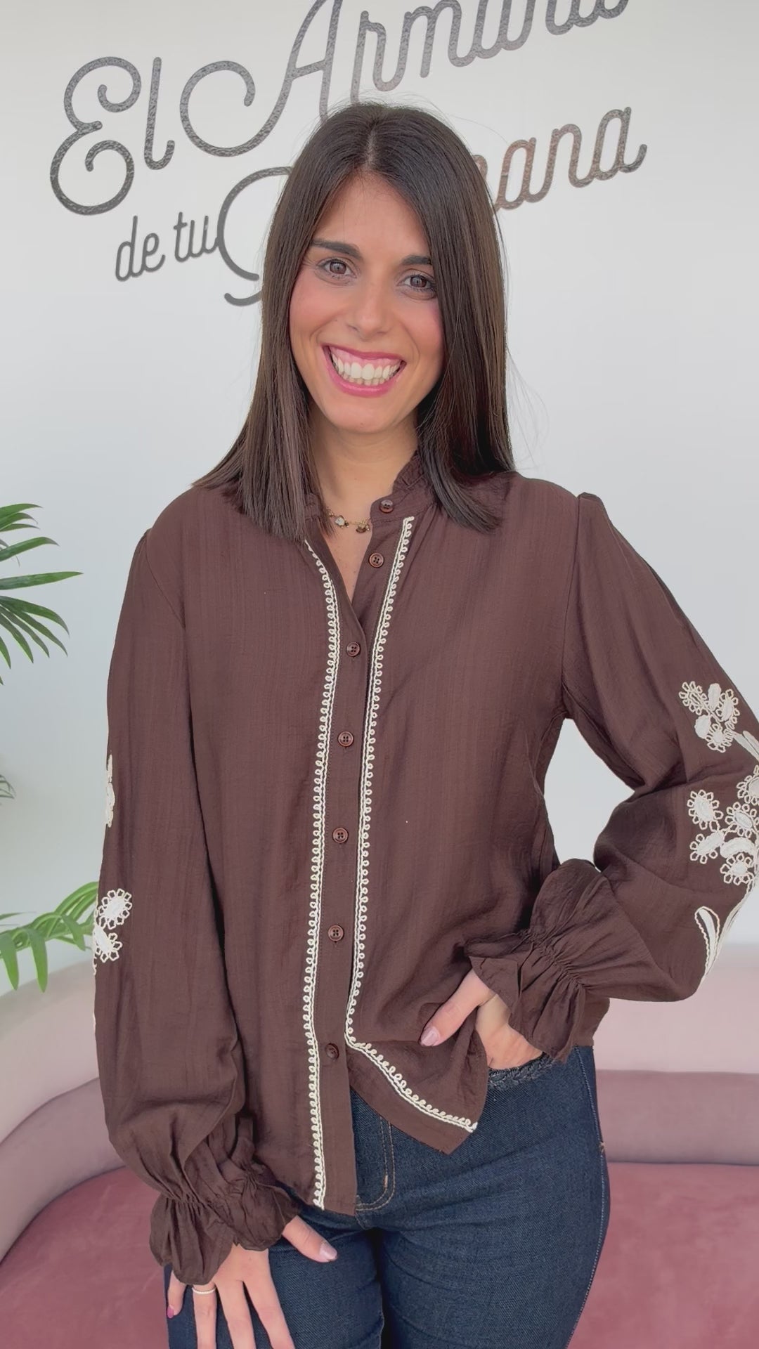 Camisa Violeta marrón