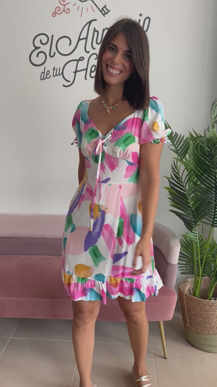 Vestido Bianca rosa