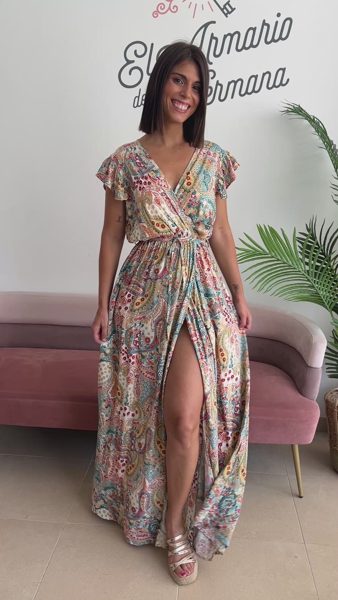 Vestido Griselda aguamarina