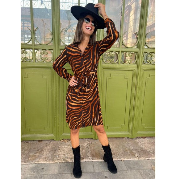 Vestido Ariadna marrón