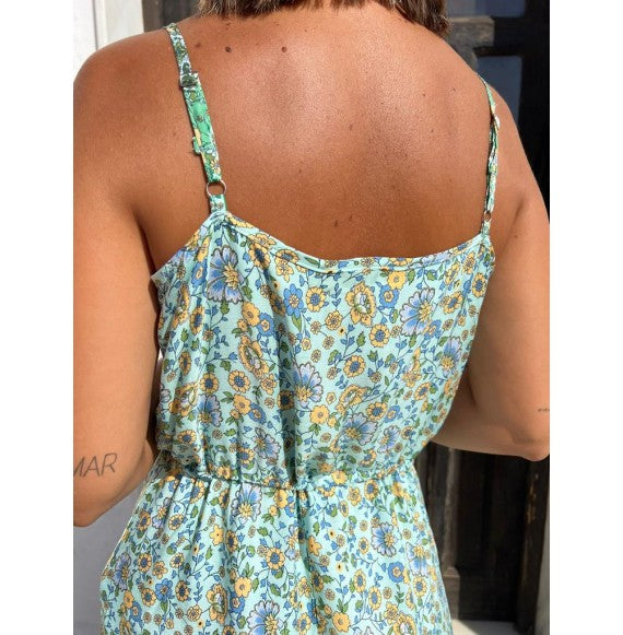 Vestido Maya aguamarina